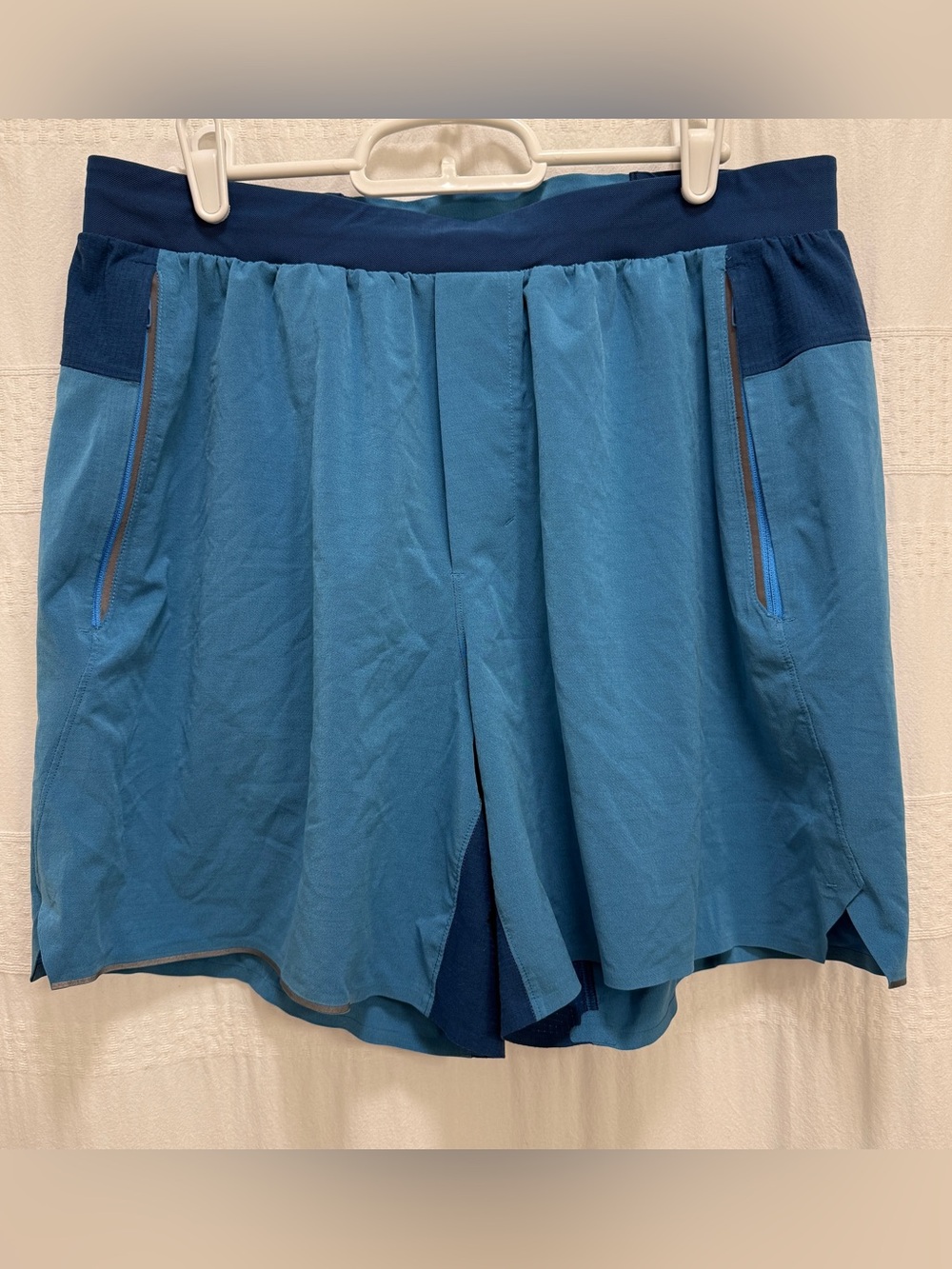 Lululemon Switch Up Shorts Neo Blue Mens Large Drawstring Gym Workout Unlined